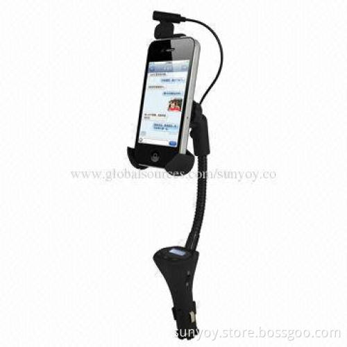 Universal Car Holder with FM Transmitter for iPhone, Samsung, Nokia, HTC and Other Smartphones